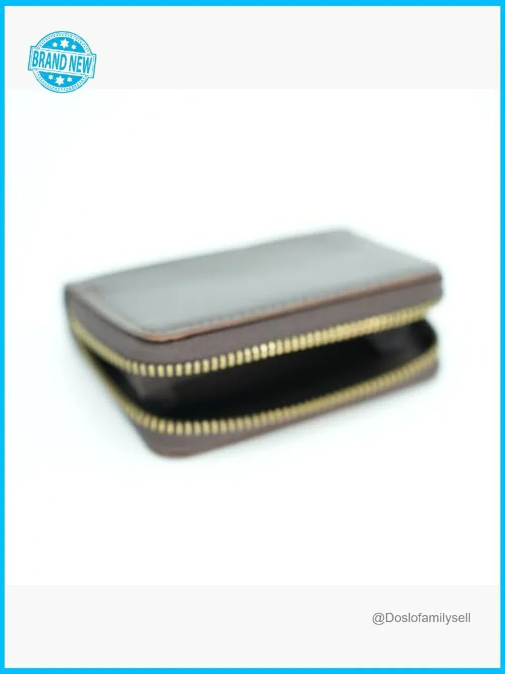 Minimalist Leather Wallet Card Holder Zipper Billfold Coin Pocket Travel Safe